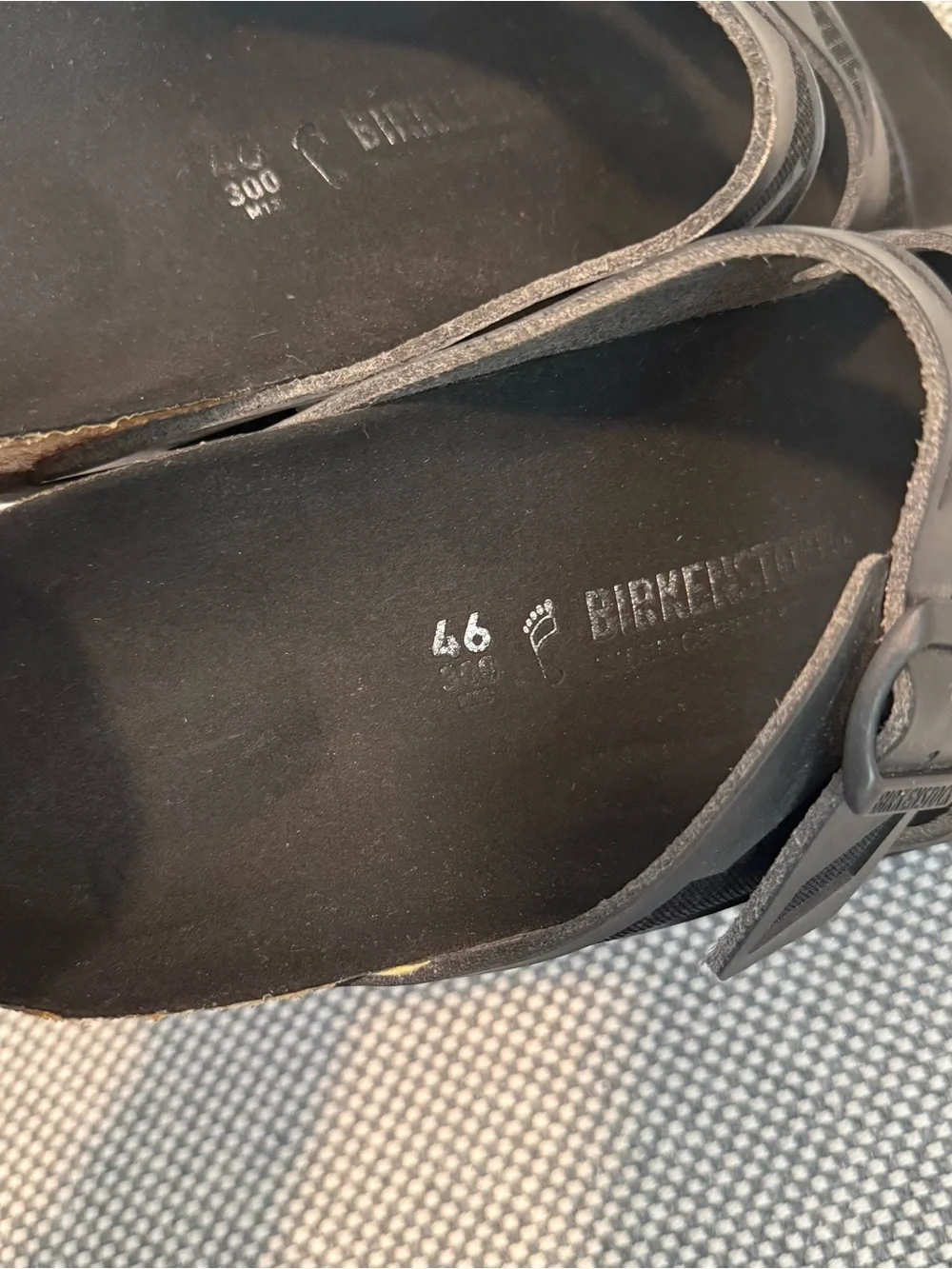 Birkenstock Arizona Rubberized Synthetic Unisex Slides Sandals size 46